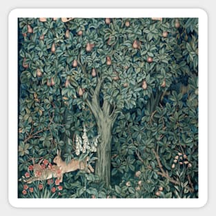 William Morris Woodland Tapestry Rabbits Sticker